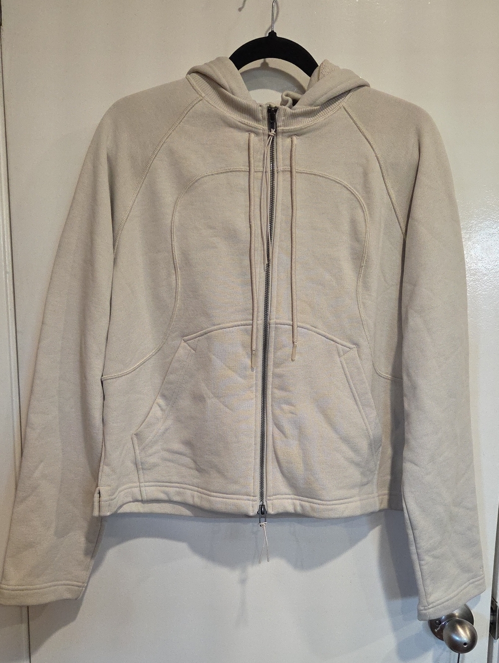 Lululemon Women's SLNSH Full Zip Cream/Taupe Removable Hoodie Size Small